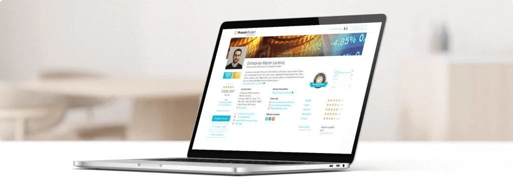 ProvenExpert Profil auf Laptop
