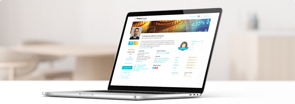 ProvenExpert Profil auf Laptop